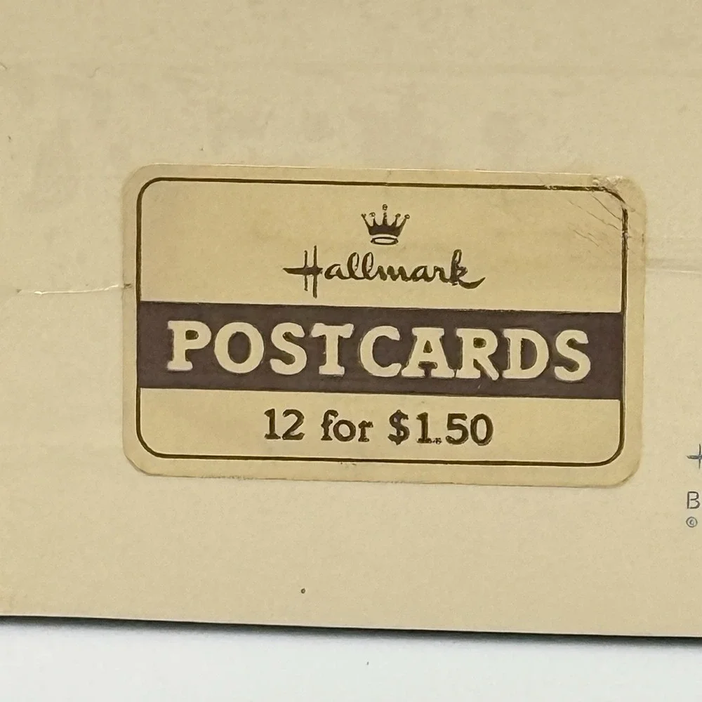 Vintage Hallmark Postcards Girl Leading Geese Country Sealed NOS Pack of 12 Blue